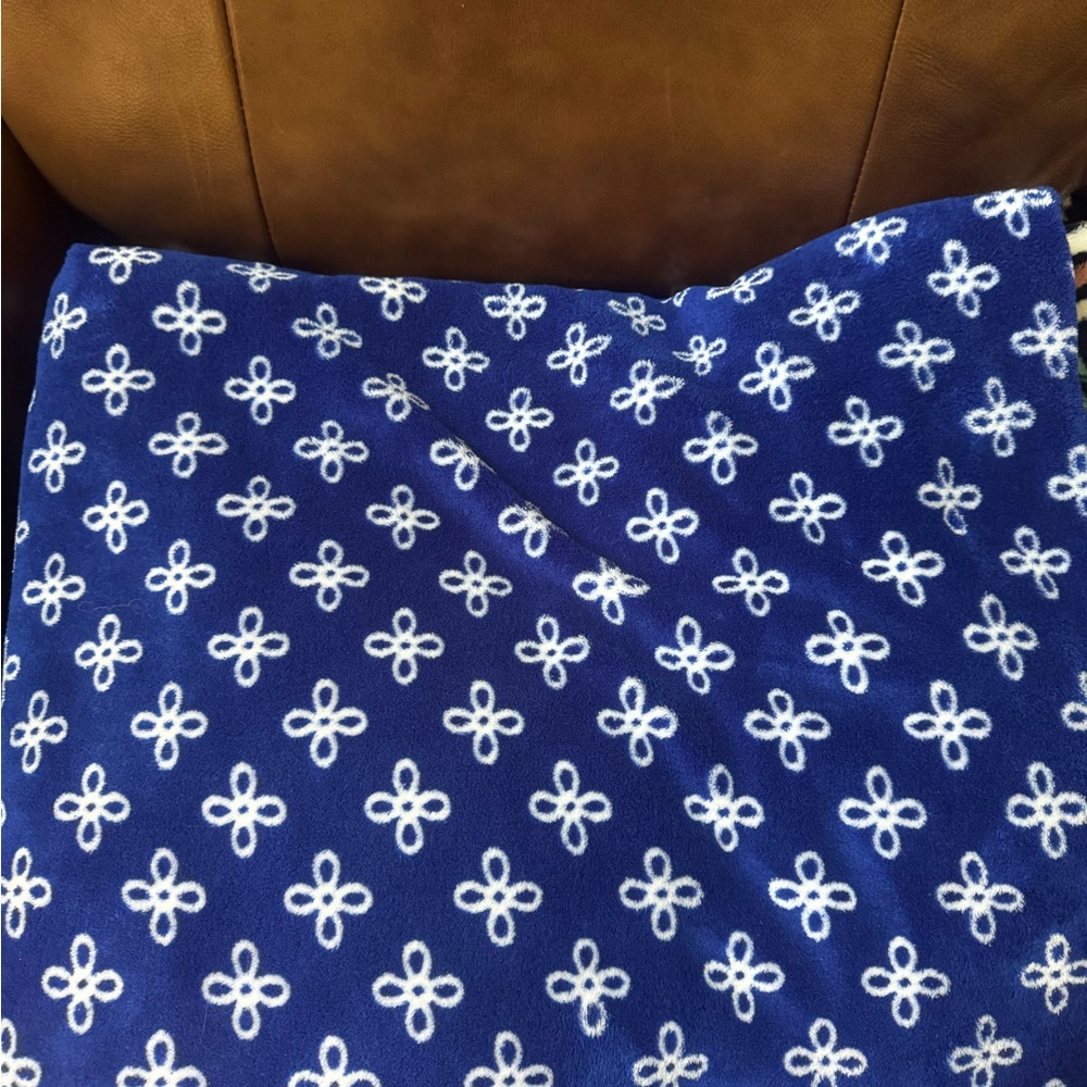 Blue Floral Blanket